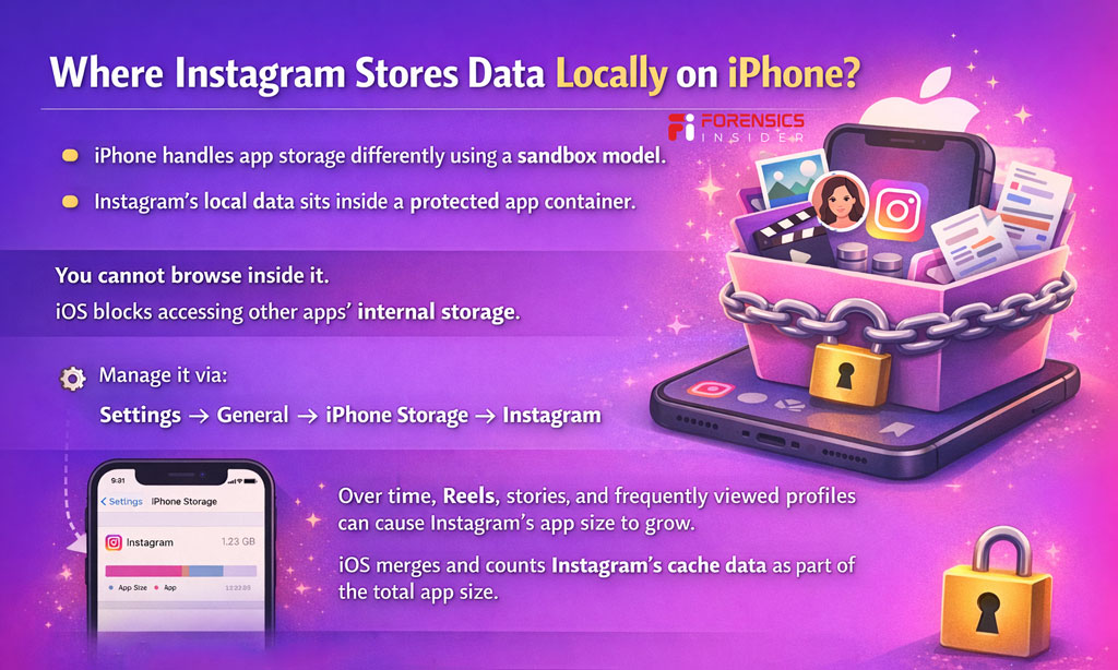 Where Instagram Stores Data Locally on iPhone